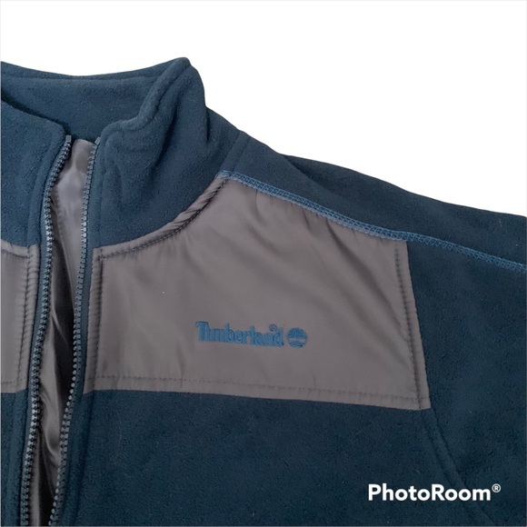 Boy’s Timberland fleece zippered jacket dark blue Large 14 / 16 - Picture 3 of 8